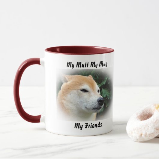 私の愛犬 私のマグ 私の友達 マグカップ (ドーナツ)