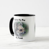 私の愛犬 私のマグ 私の友達 マグカップ (正面左)