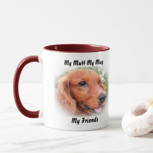 私の愛犬 私のマグ 私の友達 マグカップ (ドーナツ)