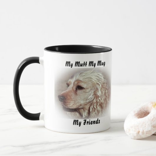 私の愛犬 私のマグ 私の友達 マグカップ (ドーナツ)