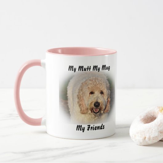 私の愛犬 私のマグ 私の友達 マグカップ (ドーナツ)