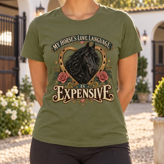私の愛馬の愛情表現はお金がかかる Tシャツ