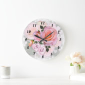 私の愛~の時計のためのバラ ラージ壁時計 (ホーム)