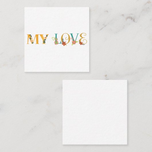 私の愛 スクエア名刺 (正面/裏面)