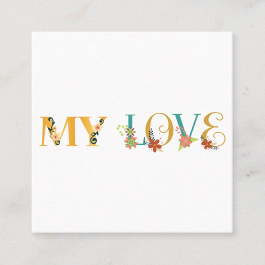 私の愛 スクエア名刺 (正面)