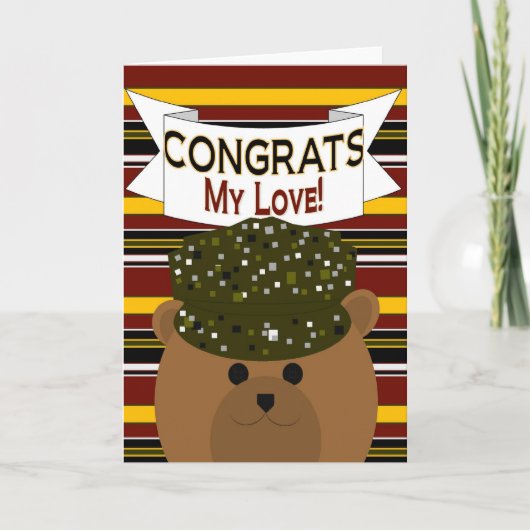 私の愛 – 陸軍兵士のおめでとう! カード (正面)