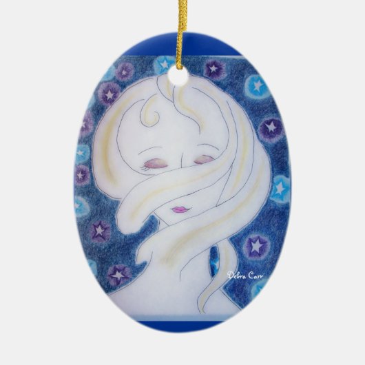 私の感じ宇宙楕円オーナメント セラミックオーナメント (正面)