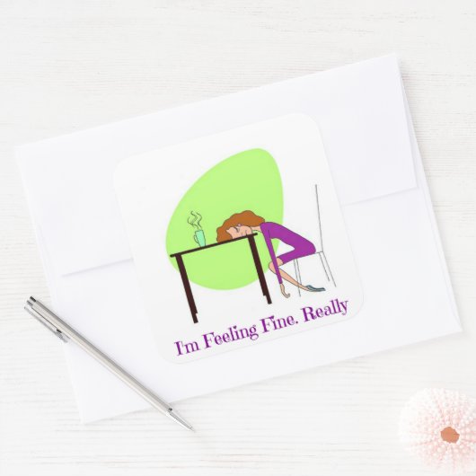 私の感じ線維筋痛素晴らし認識度 スクエアシール (封筒)