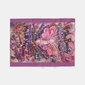 私の感じ美しいがんエンジェルケモフリースブランケット フリースブランケット (正面(横))