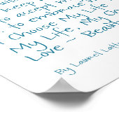 私の感じ美しいがん文字 ポスター (角)