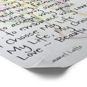 私の感じ美しいがん詩のポスタープリント ポスター (角)