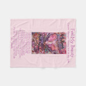 私の感じ美しいがん詩エンジェルフリースブランケット フリースブランケット (正面(横))