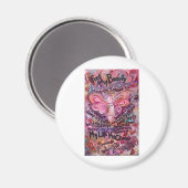 私の感じ美しいピンクがん天使 マグネット (正面/裏面)