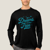 私の感動的夢来の真のタイポグラフ トライブレンドTシャツ (正面)