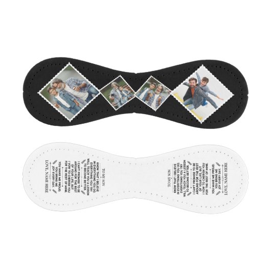 私の感動的息子への言葉とカスタム4枚の写真 野球ボール (パネル)