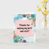 私の感謝していお尻と物の母の日を拭くために カード (黄色い花)