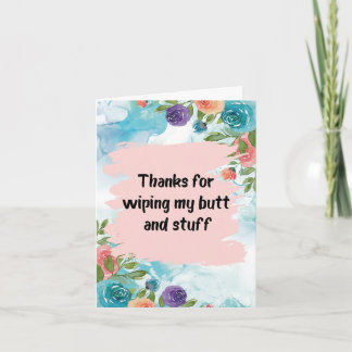 私の感謝していお尻と物の母の日を拭くために カード