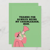 私の感謝していチアリーダーのママのカードになるために シーズンカード (正面/裏面)