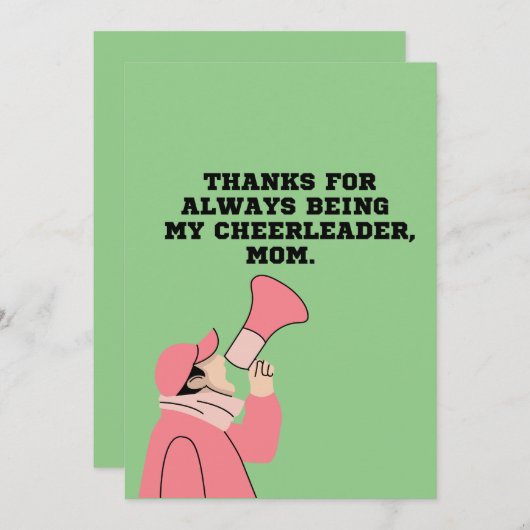 私の感謝していチアリーダーのママのカードになるために シーズンカード (正面/裏面)