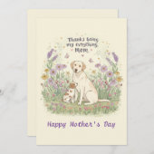 私の感謝してい全体を母にする 招待状 (正面/裏面)