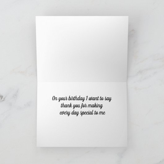 私の感謝してい友人としての誕生日の願い カード (内部)