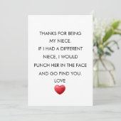 私の感謝してい姪、姪っ子の誕生日 サンキューカード (スタンド正面)