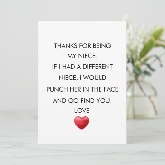 私の感謝してい姪、姪っ子の誕生日 サンキューカード (スタンド正面)