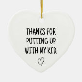 私の感謝してい子供のベビーシッターと一緒に過ごすために セラミックオーナメント (正面)