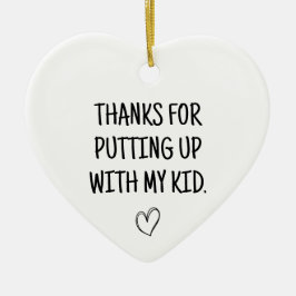 私の感謝してい子供のベビーシッターと一緒に過ごすために セラミックオーナメント