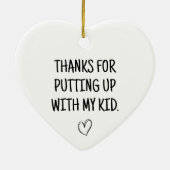 私の感謝してい子供のベビーシッターと一緒に過ごすために セラミックオーナメント (裏面)