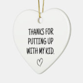 私の感謝してい子供のベビーシッターと一緒に過ごすために セラミックオーナメント (左)