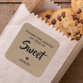 私の感謝してい年を甘い先生ラベルにして スクエアシール