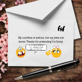 私の感謝してい恐ろしいジョークを笑って サンキューカード