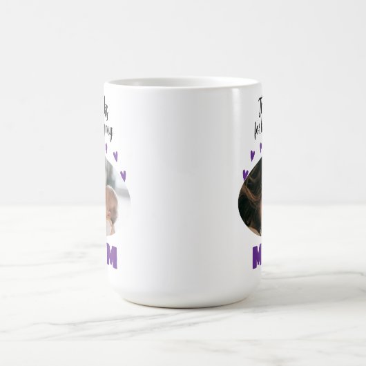 私の感謝してい母であることのための – カスタム2 Photo Collage コーヒーマグカップ (中央)