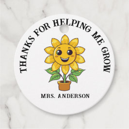 私の感謝してい為にひまわり救済は先生を育てる フェイバータグ