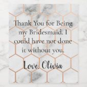 私の感謝してい花嫁になってくれて ワインラベル (シングルラベル)