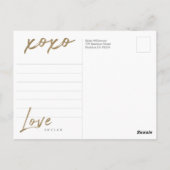 私の感謝してい花嫁の金ゴールドの台本で感謝していす ポストカード (裏面)