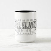 私の態度は常にあなたがどのように私を扱うかによって決まる マグカップ (中央)