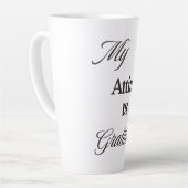 私の態度は感謝のラテマグ カフェラテマグ (左アングル)