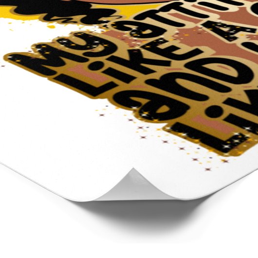 私の態度は王冠のようなもので、私はそれをQのように衣服 ポスター (角)