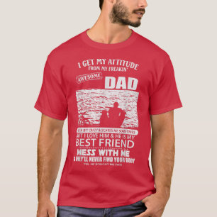 私の態度は私の柔軟なパパおもしろいから素晴らし得る Tシャツ