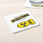 私の憲法で裏付けられた核兵器はどこにあるのか。 スクエアペーパーコースター (アングル)