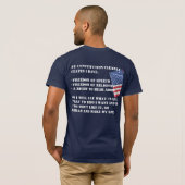 私の憲法ははっきりワイシャツを示します Tシャツ (裏面フル)