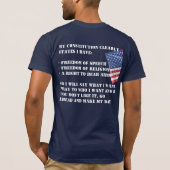 私の憲法ははっきりワイシャツを示します Tシャツ (裏面)