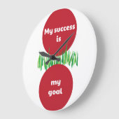 私の成功は私のゴールEN ラージ壁時計 (傾斜)