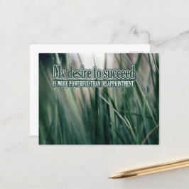 「私の成功への欲求」モチベーション肯定 ポストカード
