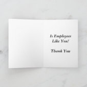 「私の成功への鍵」社員は、 サンキューカード (内部)