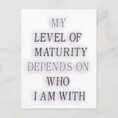 私の成熟度は引用文で誰か ポストカード (正面)