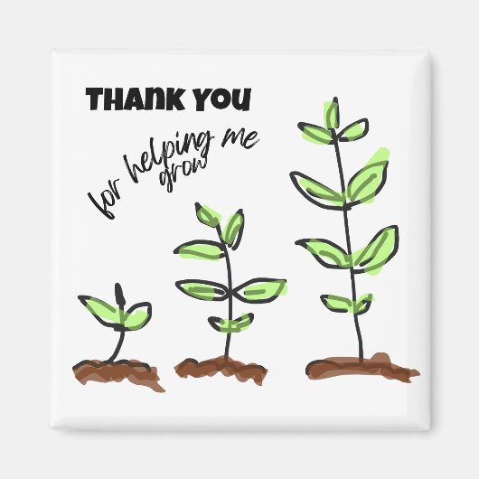 私の成長に救済感謝先生 マグネット (正面)