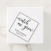 私の成長を見る植物の赤ちゃんシャワーの好意メッセージカード フェイバータグ (インサイチュ)